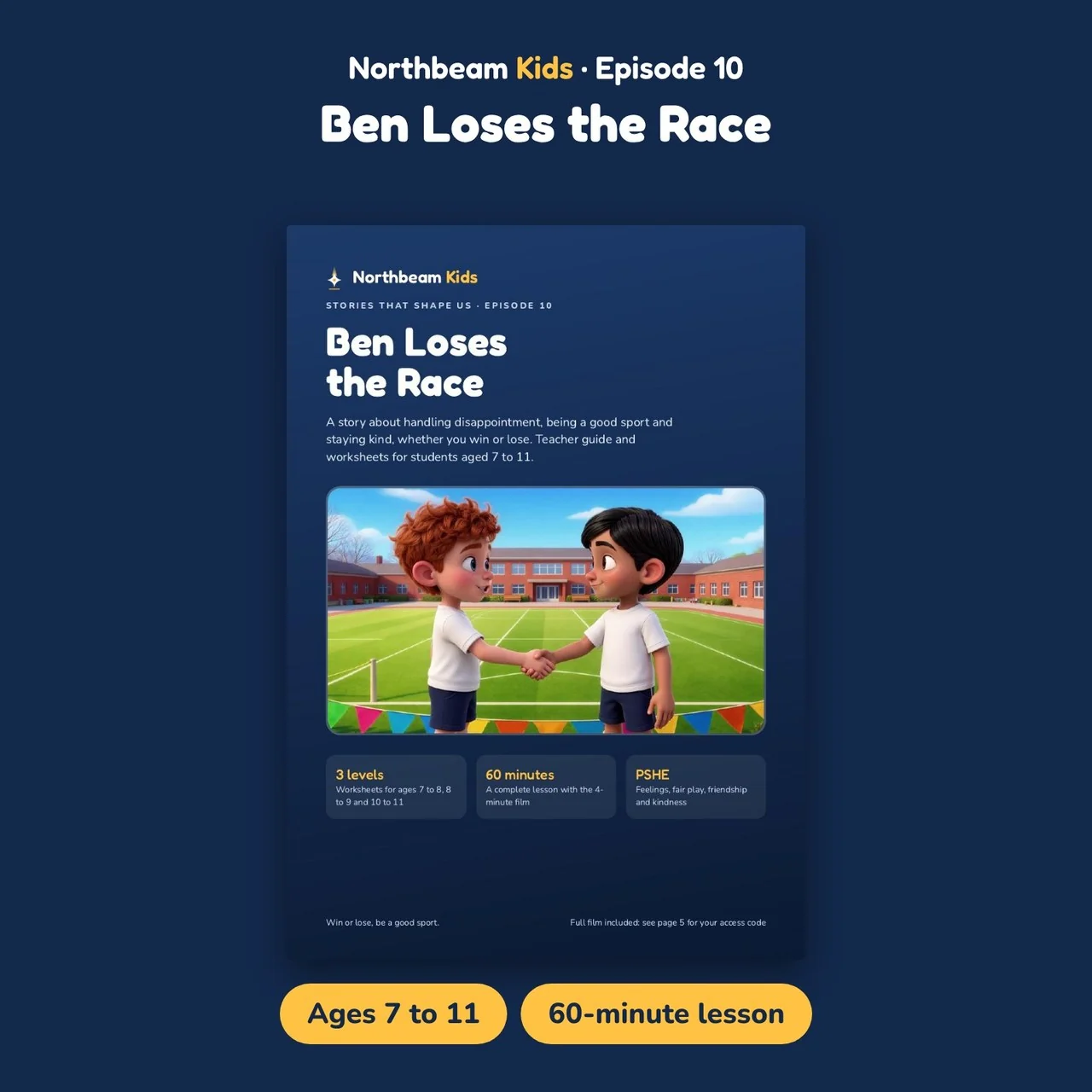 Ben Loses the Race: Good Sportsmanship SEL Lesson, Ages 7 to 11