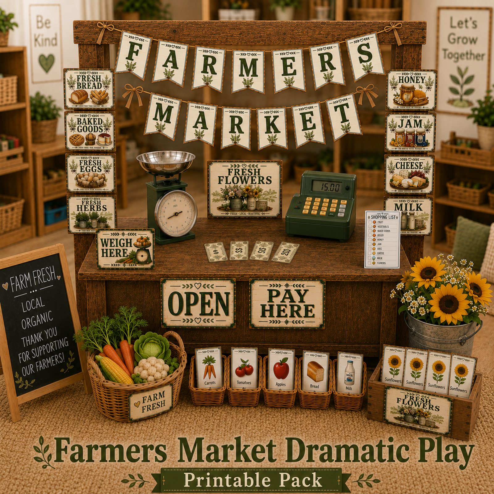 Farmers Market Dramatic Play Pack