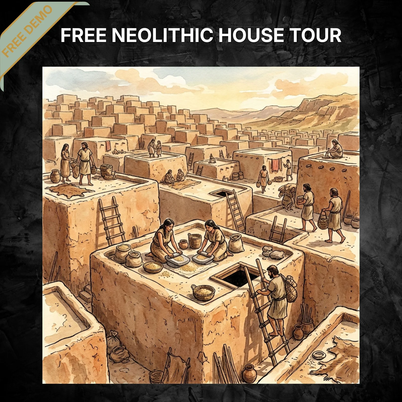FREE Inside a Neolithic House | Catalhoyuk Interactive Tour