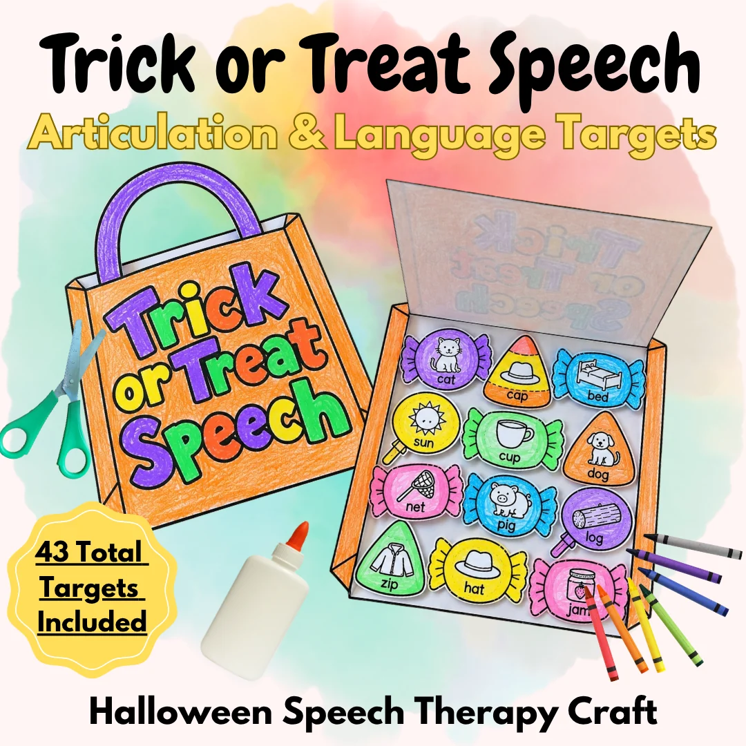Trick or Treat Speech | Halloween Articulation & Language Craft