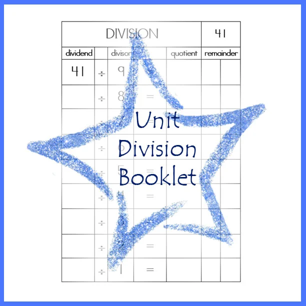 Montessori Unit Division Booklet