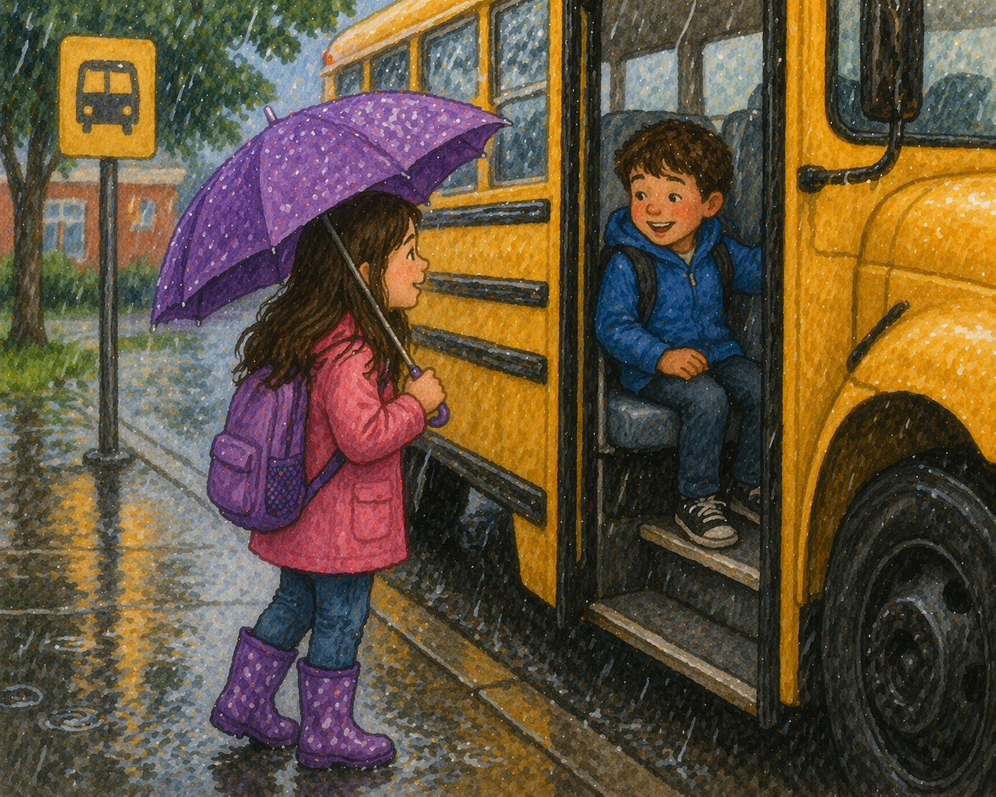 Grade 3 Reading Comprehension Quiz - The Rainy Bus Ride - Supported Learning Quiz