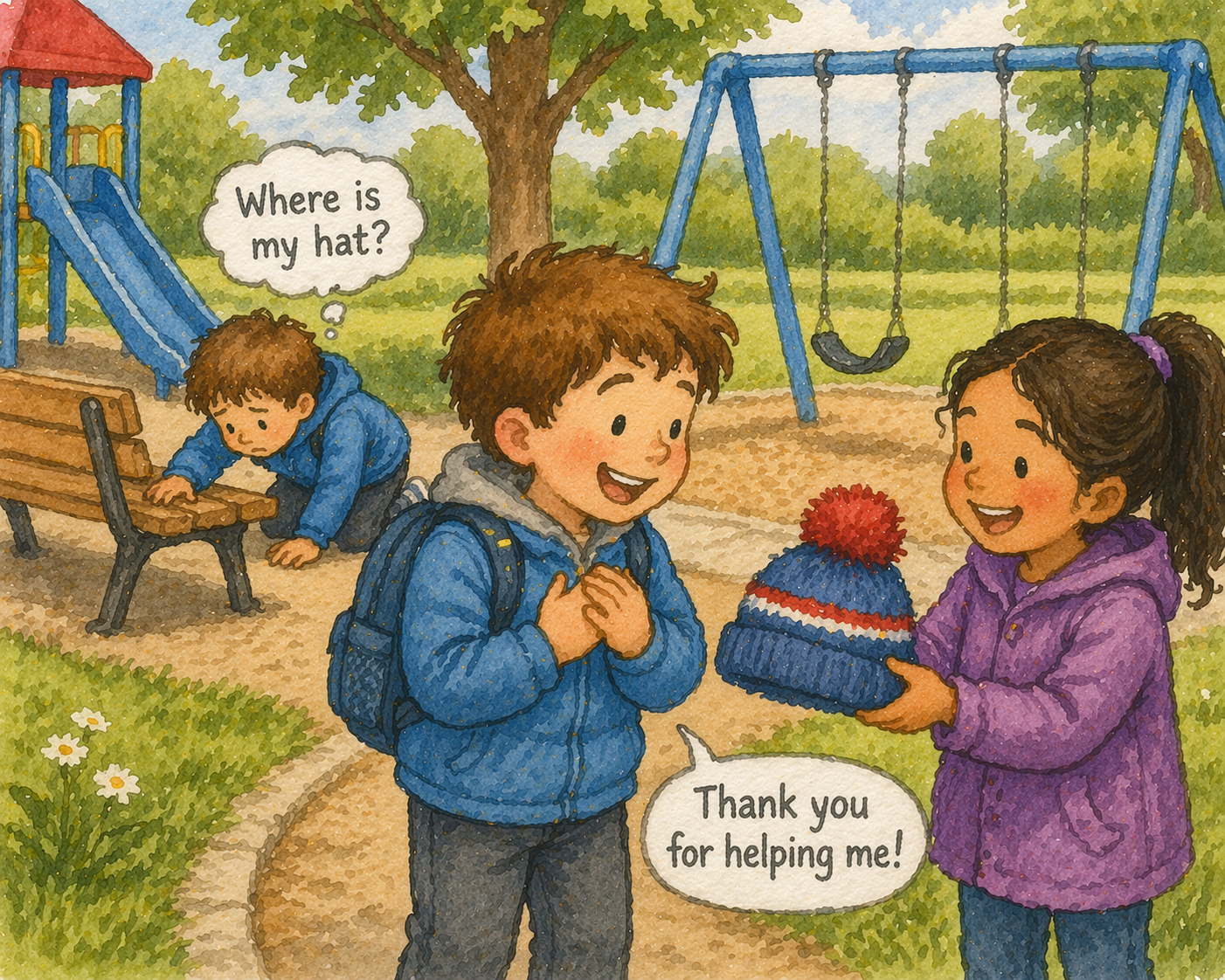 Grade 1 to 2 Reading Comprehension Quiz - The Lost Hat - Supported Learning Quiz