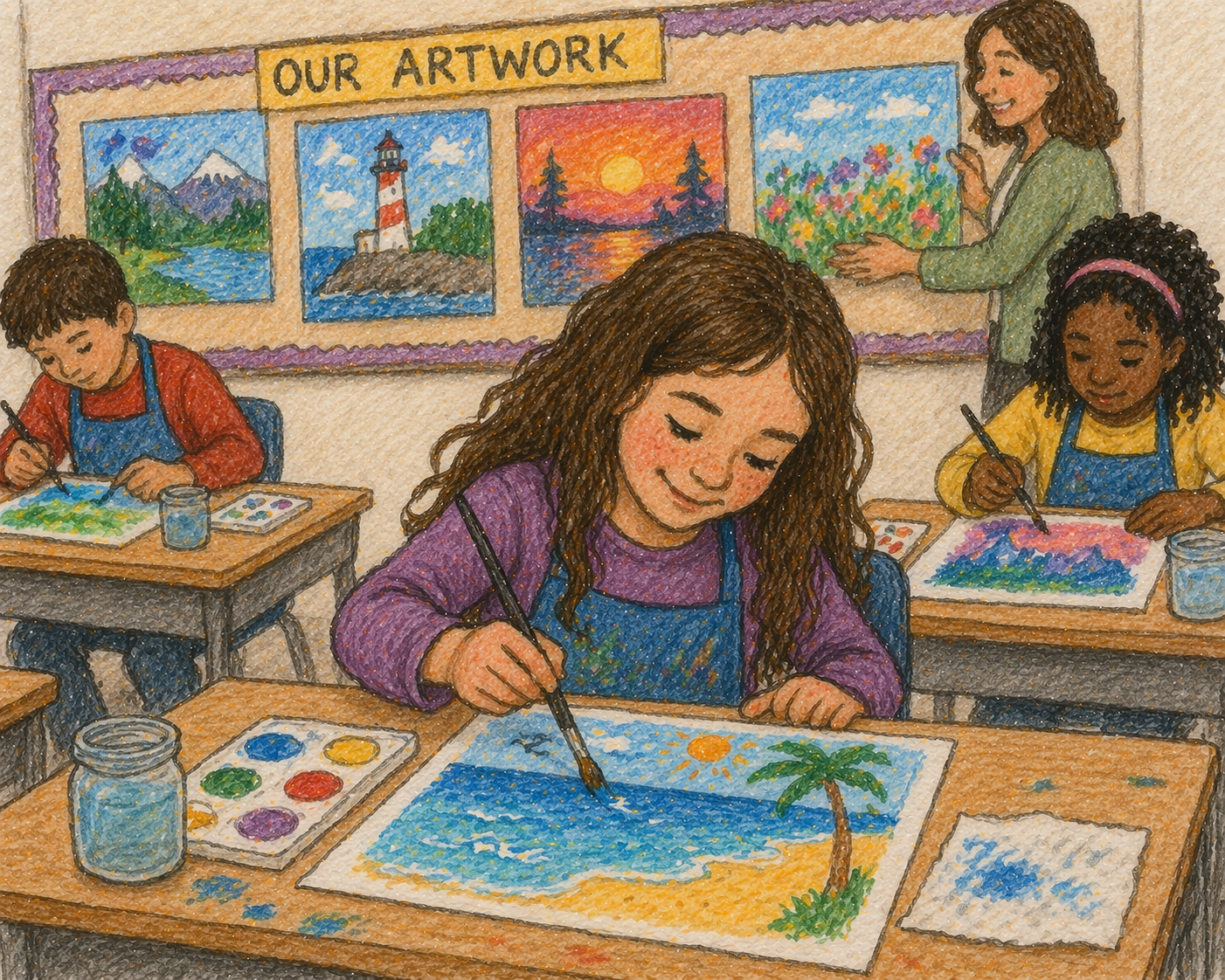 Grade 3 Reading Comprehension Quiz - The Art Project - Supported Learning Quiz
