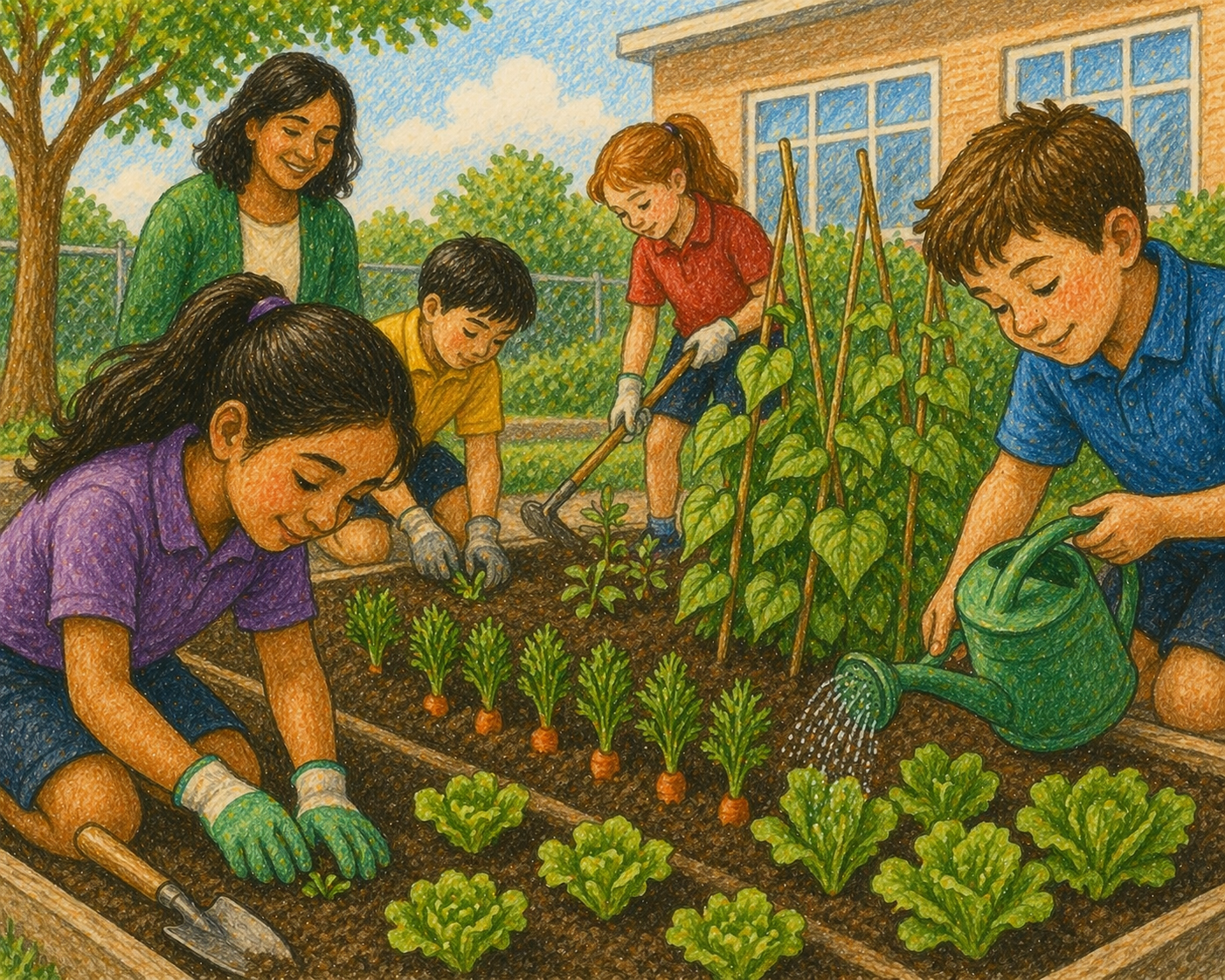 Grade 4 Reading Comprehension Quiz - The School Garden - Supported Learning Quiz