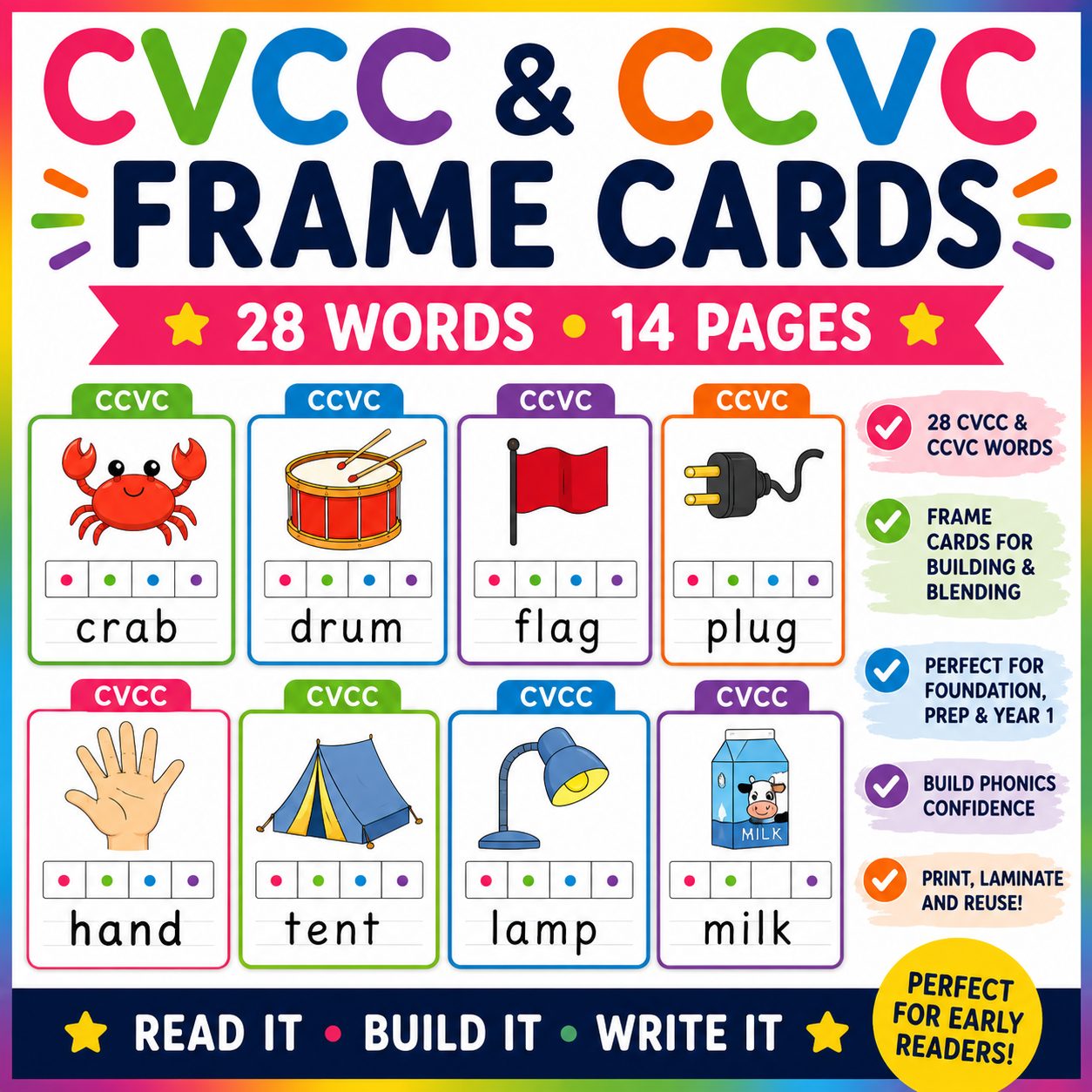 CVCC & CCVC Frame Cards