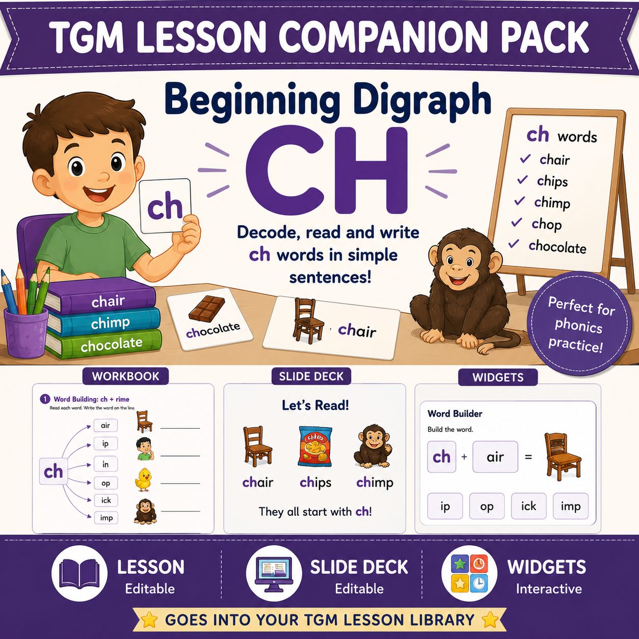 Learning the 'ch' Sound - TGM Lesson Companion Pack