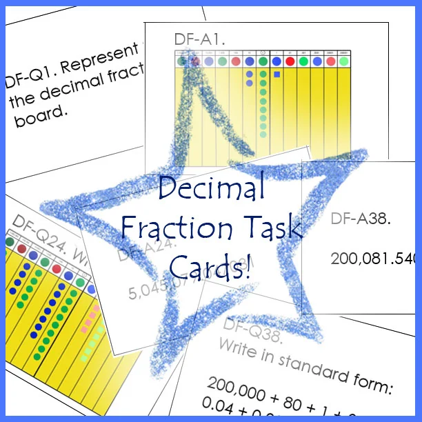 Montessori Decimal Fraction Task Cards