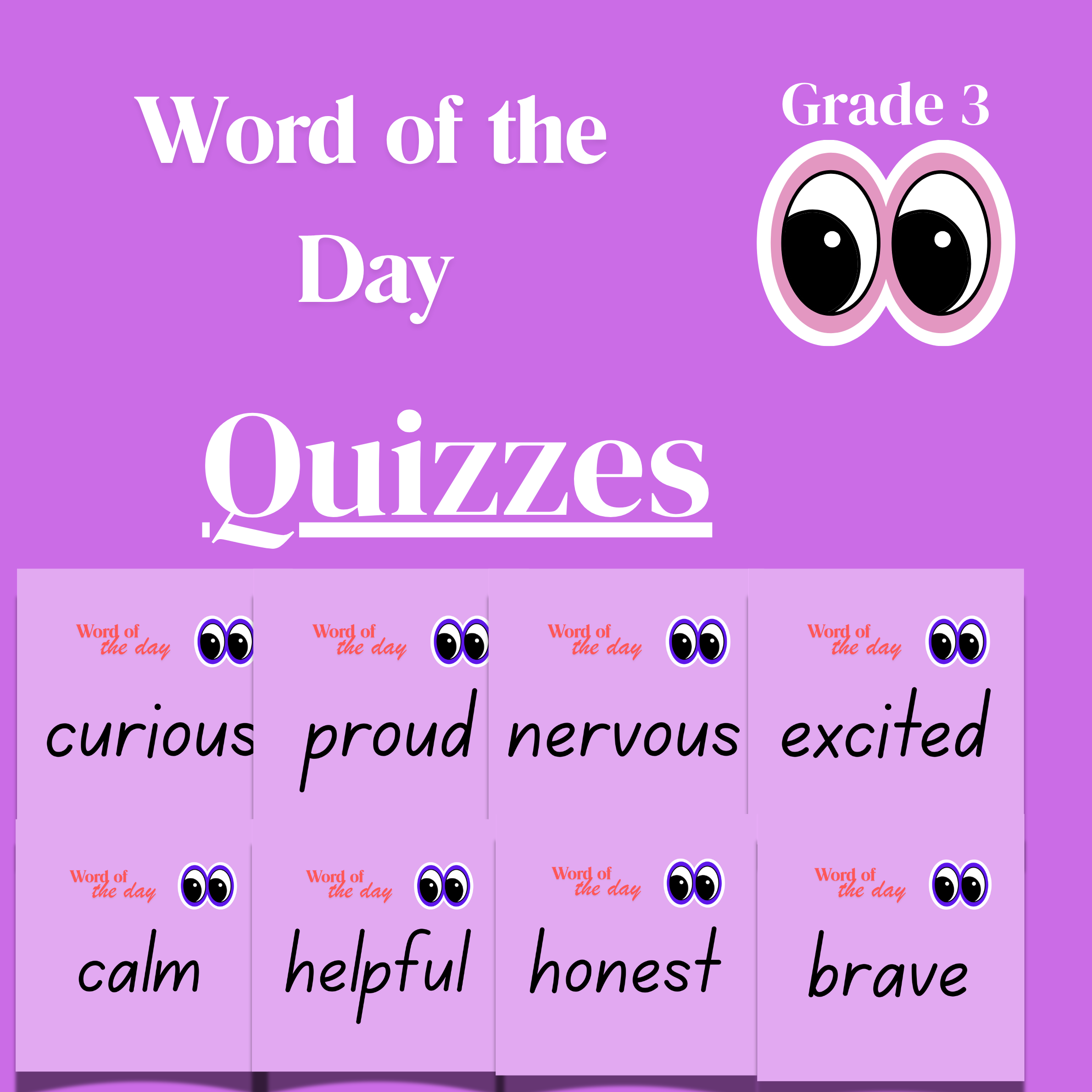 Daily Vocabulary Routine - Grade 3 Group 1 Quiz Bundle (10 quizzes)