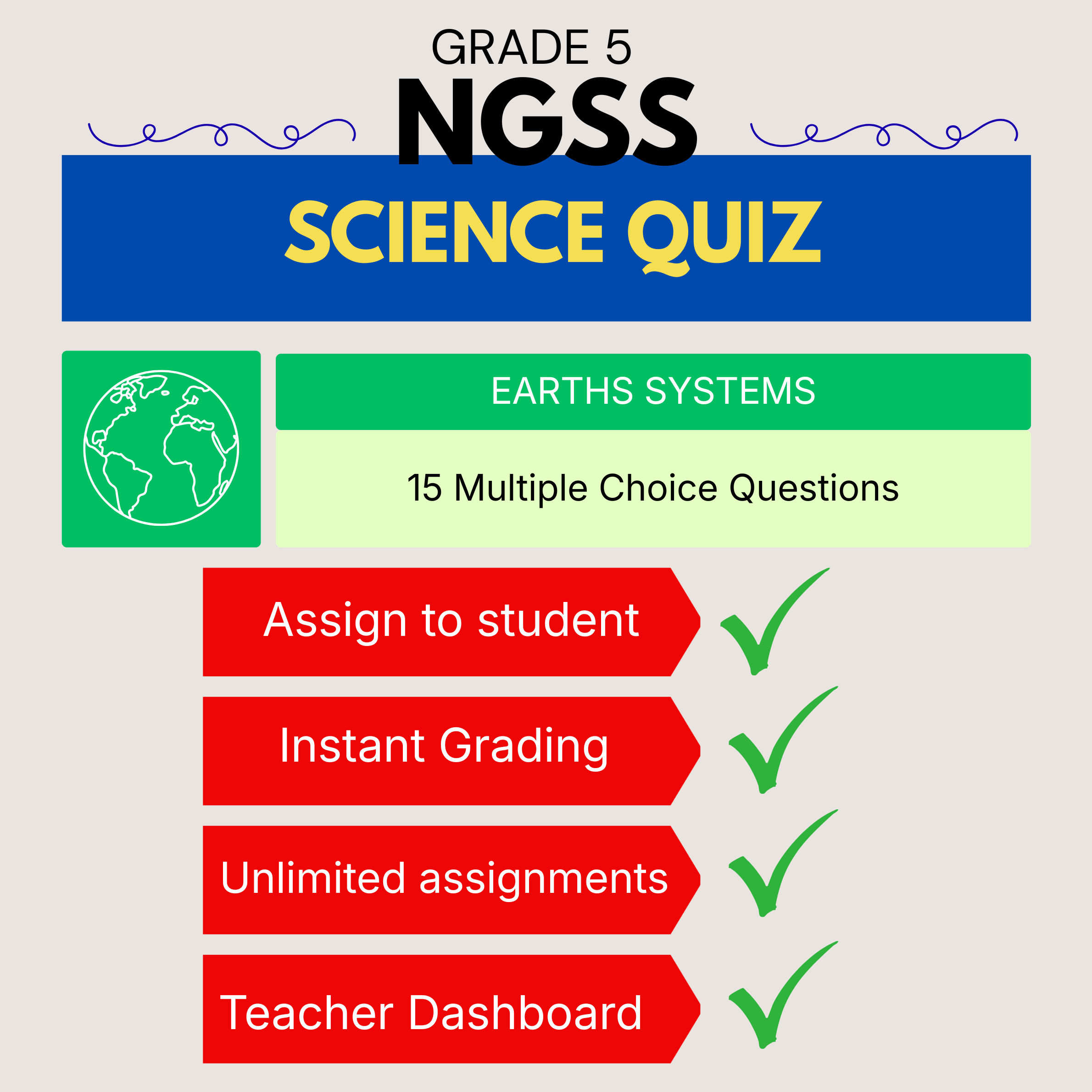 Grade 5 Science Quiz – Earth's Systems - NGSS