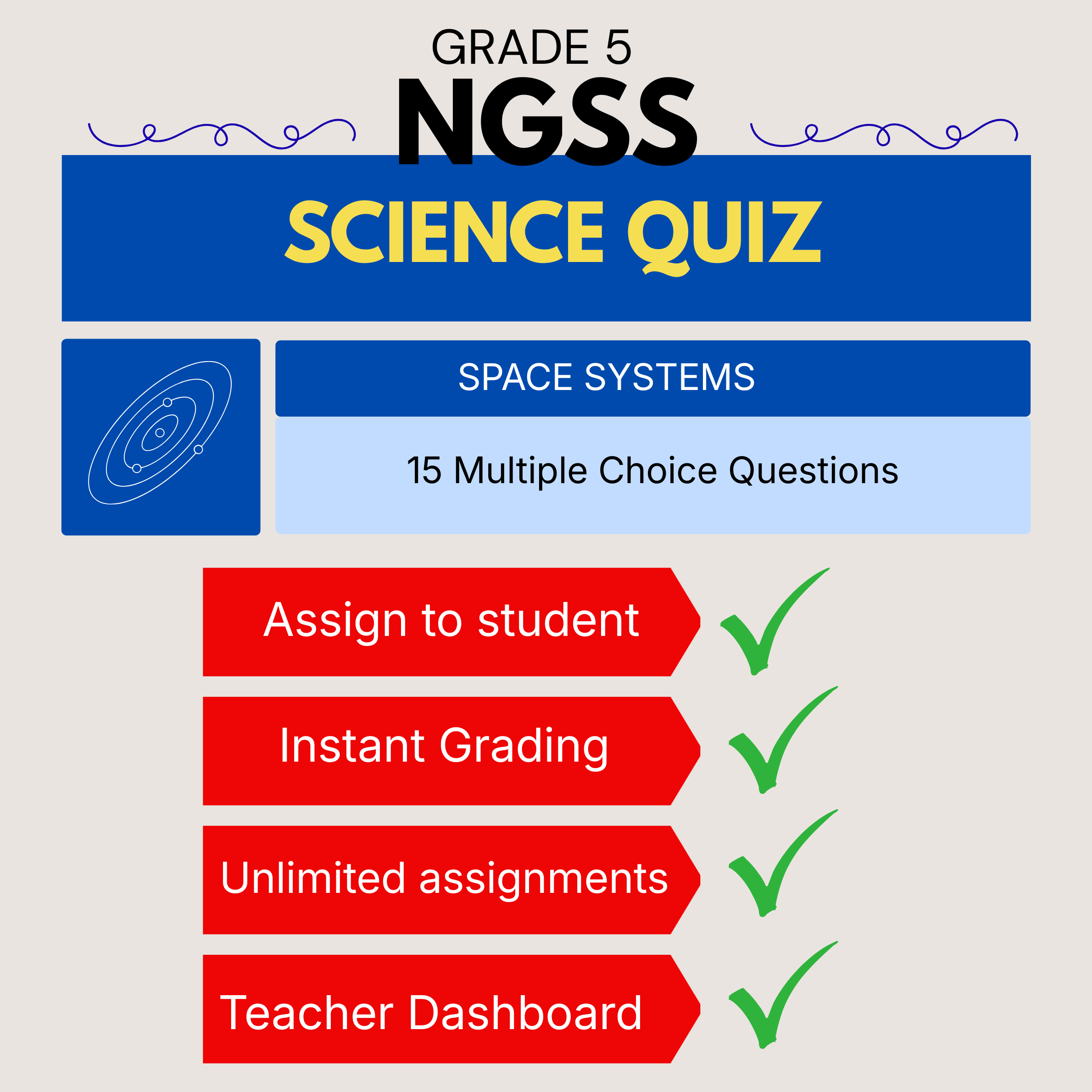 Grade 5 Science Quiz – Space Systems - NGSS