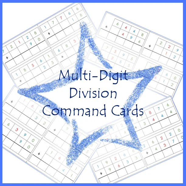 Montessori Multi-Digit Division Command Cards