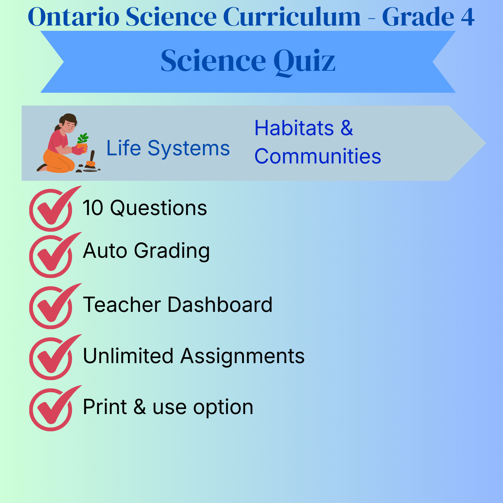 Grade 4 Science Quiz – Life Systems: Habitats and Communities - Ontario Science Curriculum