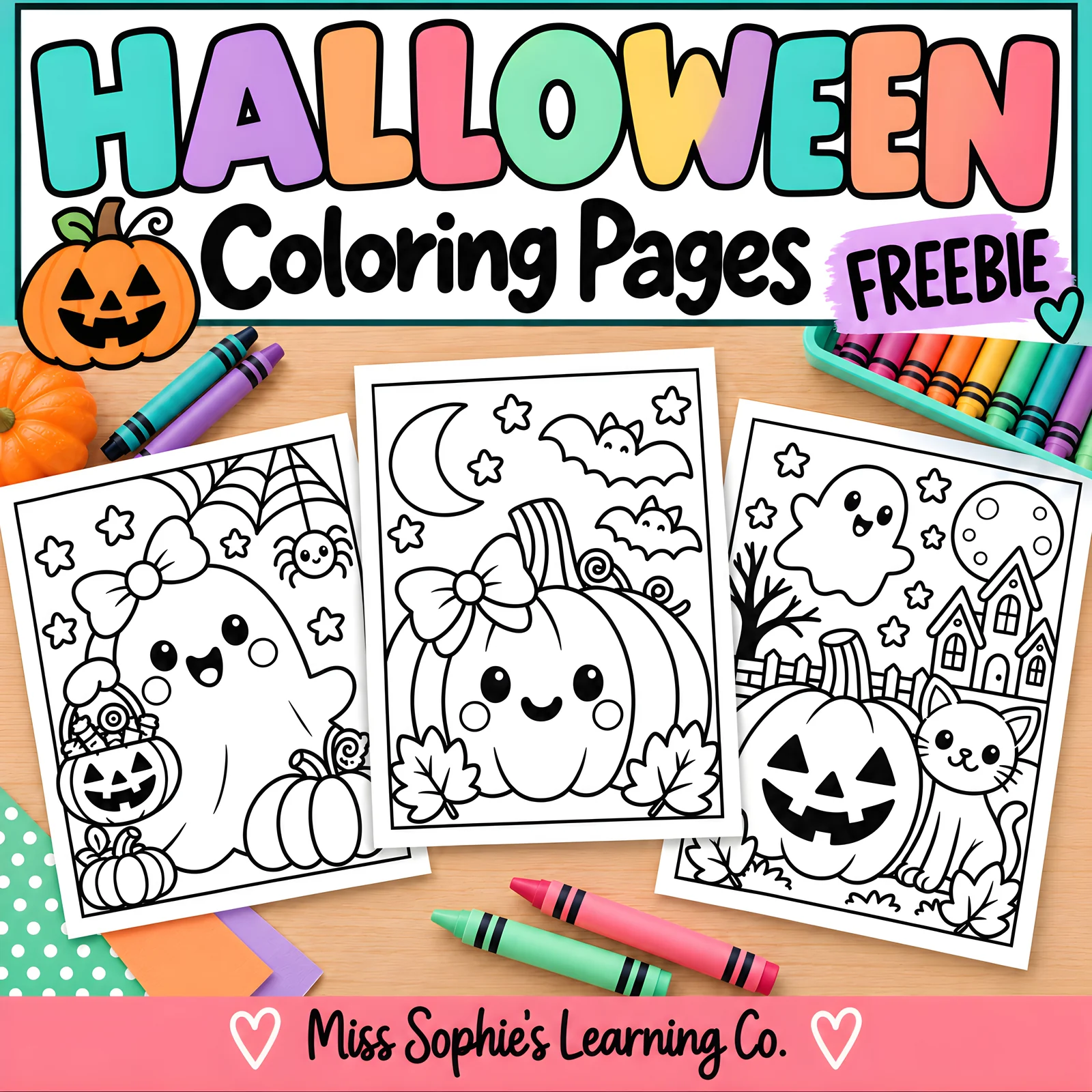 FREE Halloween Coloring Pages | PreK & Kindergarten Coloring Sheets Freebie