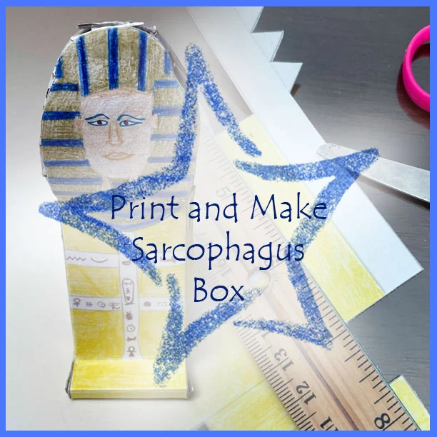 Ancient Egypt Sarcophagus Box - Print and Make