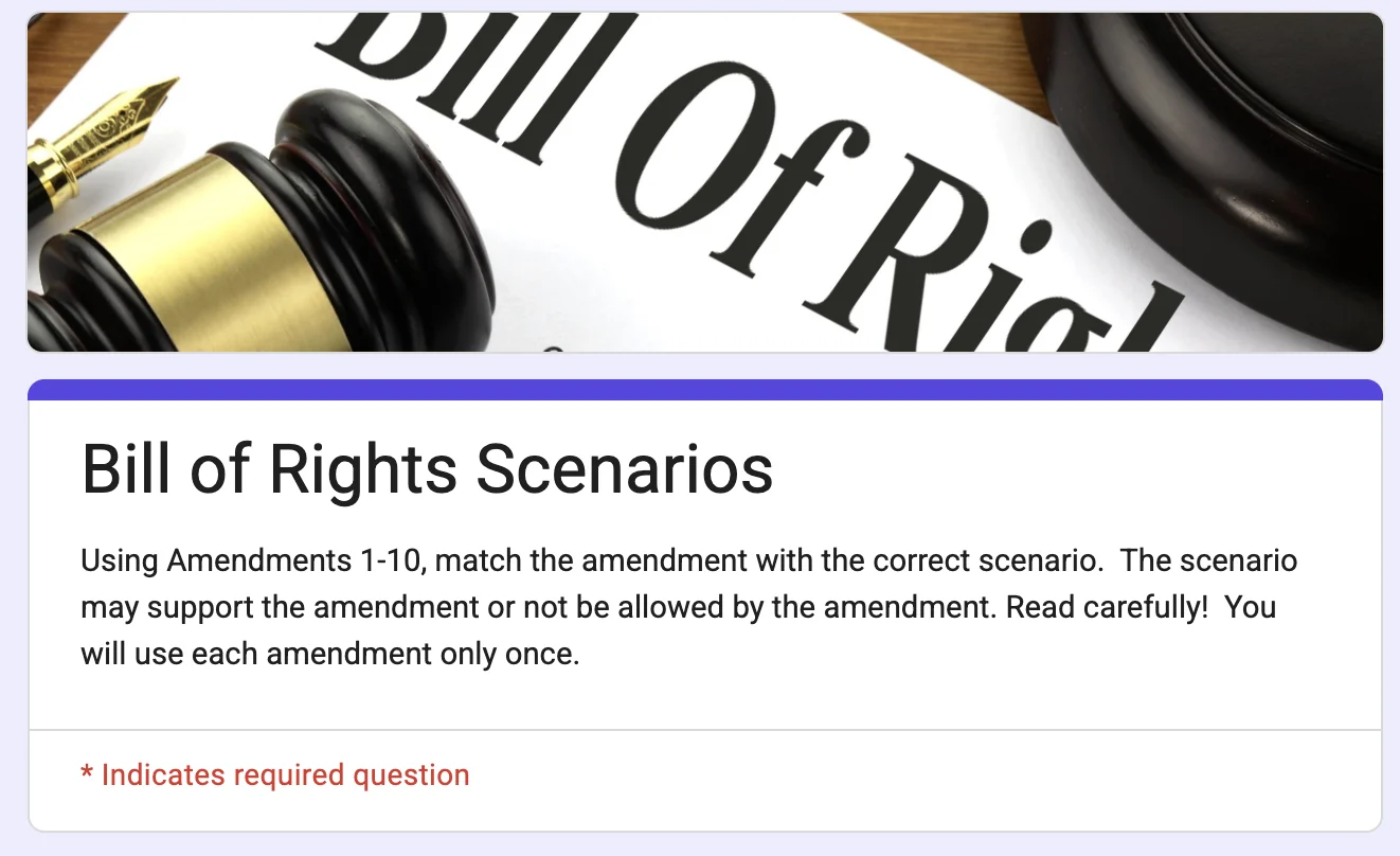 Bill of Rights Scenarios