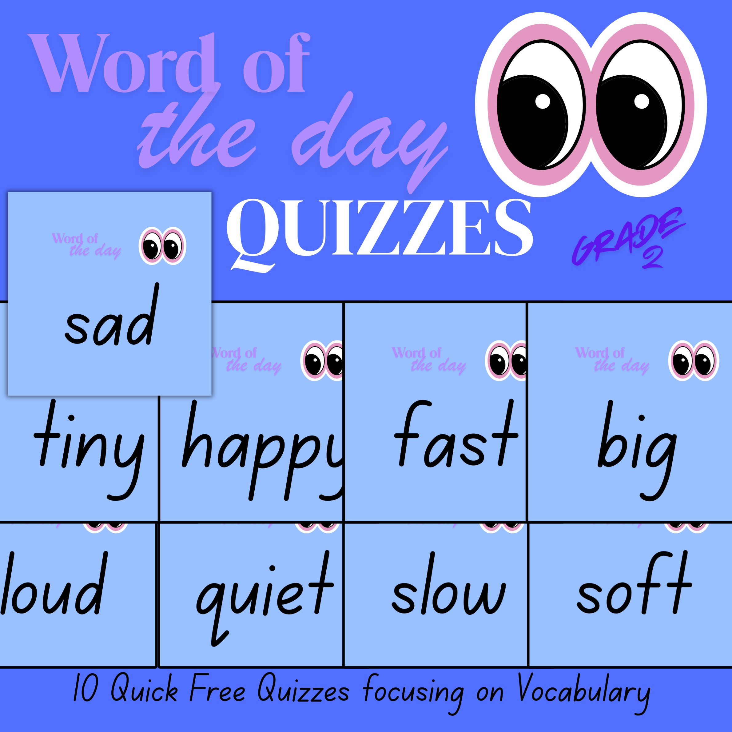 Daily Vocabulary Routine - Grade 2 Group 1 Quiz Bundle (10 quizzes)