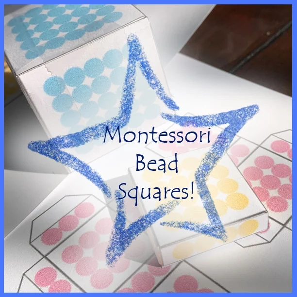 Montessori Bead Square Printable Files - 6mm beads