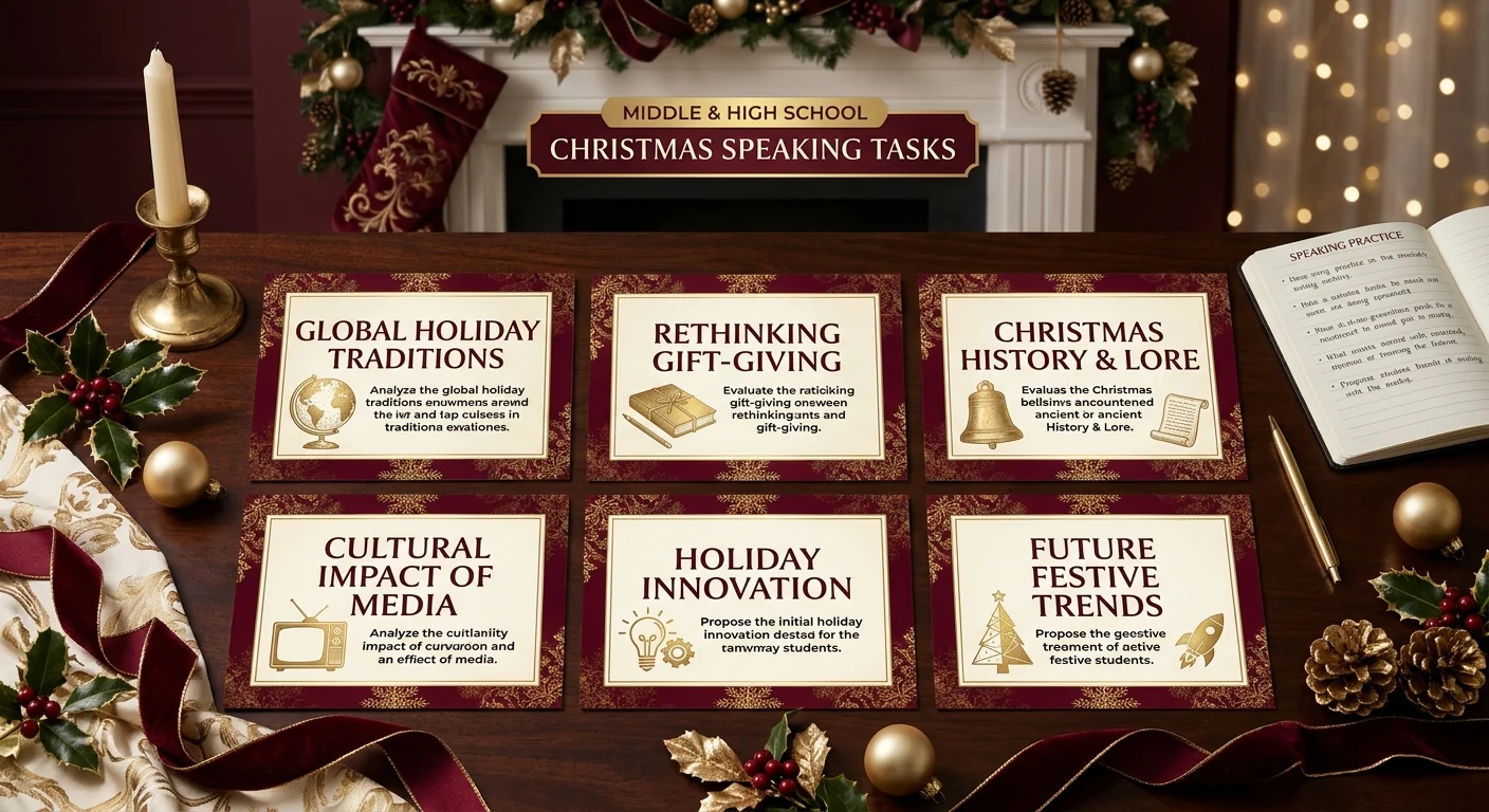 Christmas Speaking Task Prompts PPTX