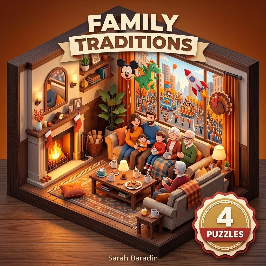 Gratitude and Family Traditions Crosswords with Word Bank