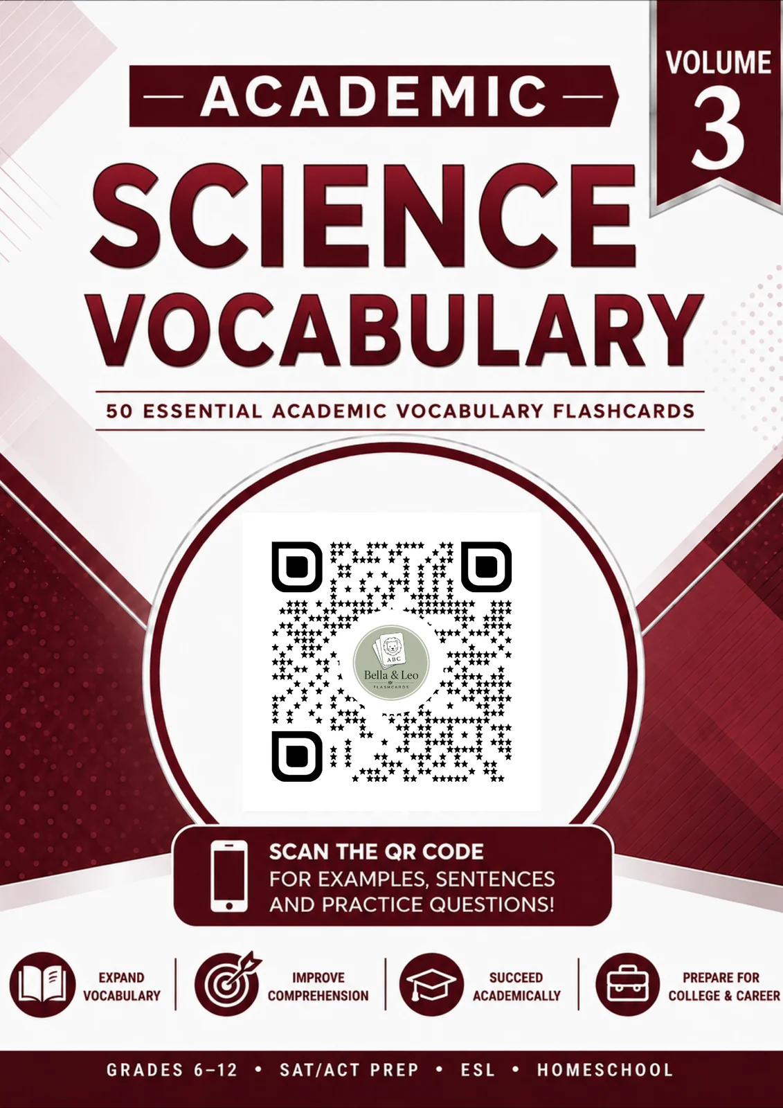 Science Vocabulary Flashcards | 50 Essential Science Words | Grades 6–12