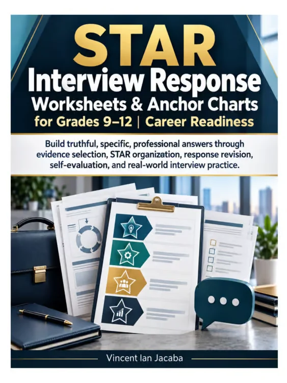 STAR Interview Response Worksheets & Anchor Charts Grades 9–12 | Job Interview Skills and Career Readiness