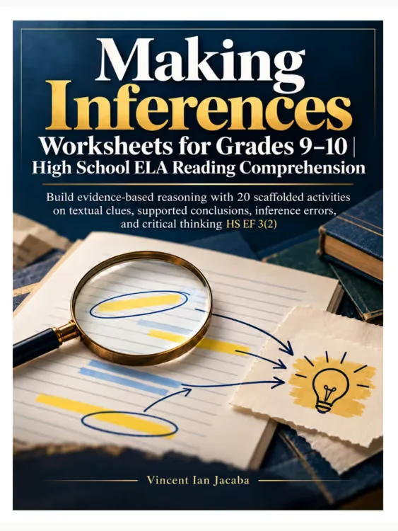 Making Inferences Worksheets for Grades 9–10 | ELA Reading Comprehension and Text Evidence