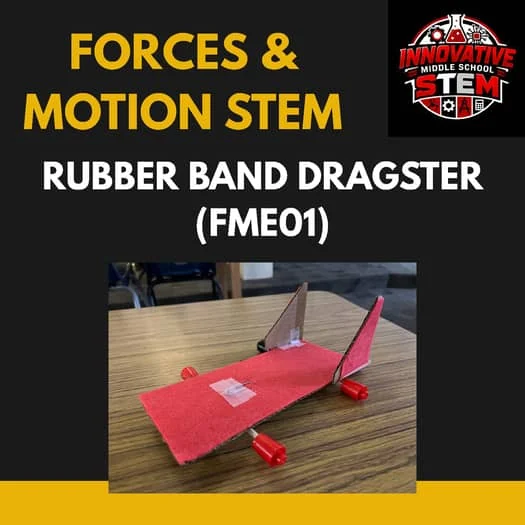 FREE Rubber Band Dragster STEM Challenge (FME01) | Forces & Motion Physics