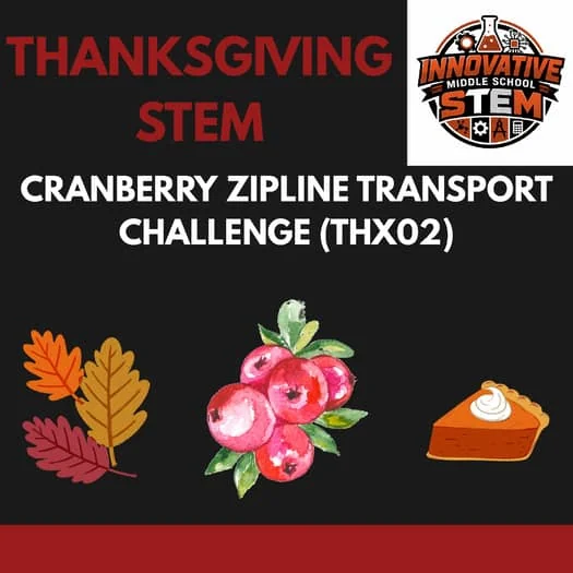 Thanksgiving STEM Activity: Cranberry Zipline Transport (THX02) | Physics