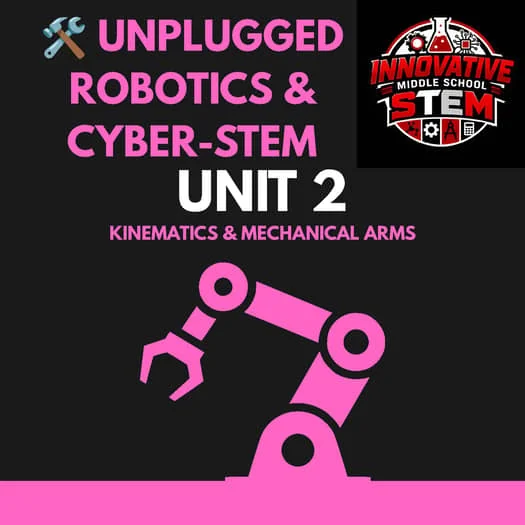 Unplugged Robotics & Cyber-STEM Pack 2: Kinematics & Mechanical Arms (4th–8th)