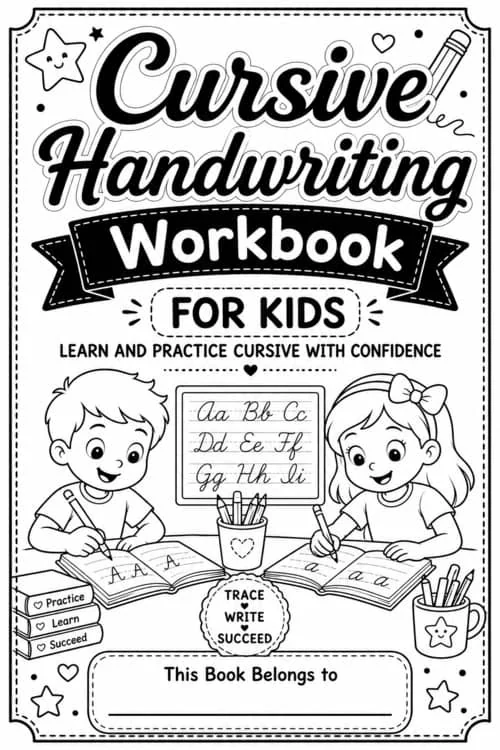 Cursive Handwriting Workbook for Kids A–Z Letter, Word & Sentence Practice