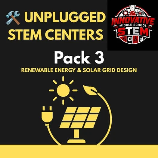 Unplugged STEM Stations Pack 3: Solar Power & Smart Grid Engineering 4th-8th