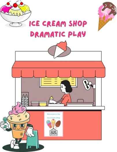 Ice Cream Shop Dramatic Play | Pretend Play Ice Cream Shop |Life Skills Activity