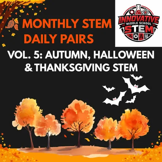 20-Day STEM Bell Ringer & Exit Ticket Bundle: Halloween & Thanksgiving (Vol. 5)