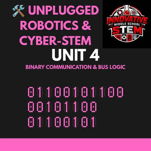 Unplugged Robotics & Cyber-STEM Pack 4: Binary Communication & Bus Logic 4th–8th