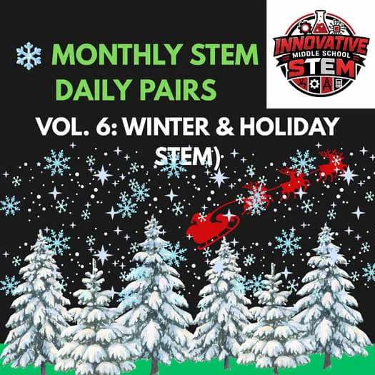 20-Day STEM Bell Ringers & Exit Tickets Bundle: Winter & Holiday STEM (Vol. 6)
