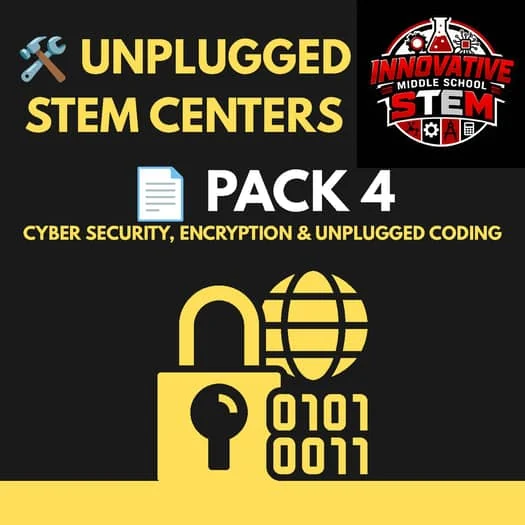 Unplugged STEM Station Pack 4: Cyber Security, Encryption & Binary Logic 4th–8th