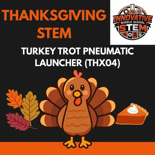 Thanksgiving STEM Activity: Turkey Trot Pneumatic Launcher (THX04) | Physics