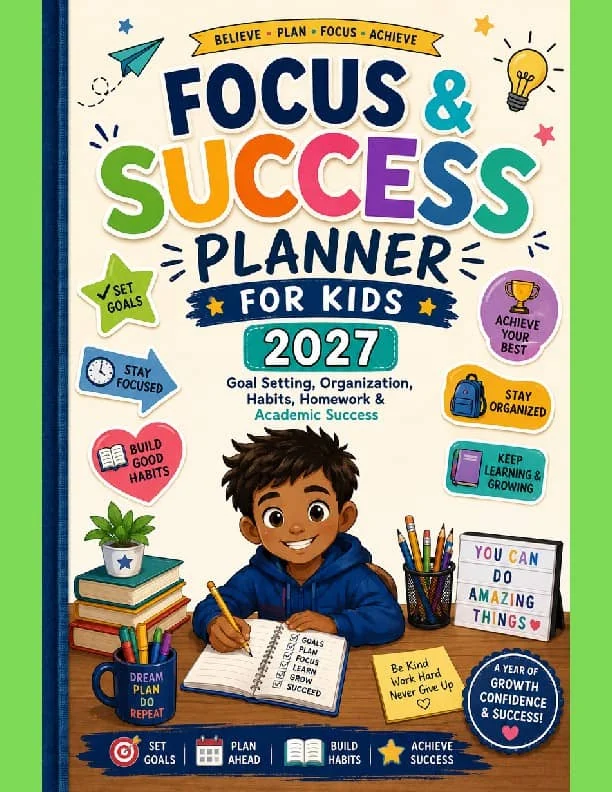 Focus & Success Planner for Kids 2027