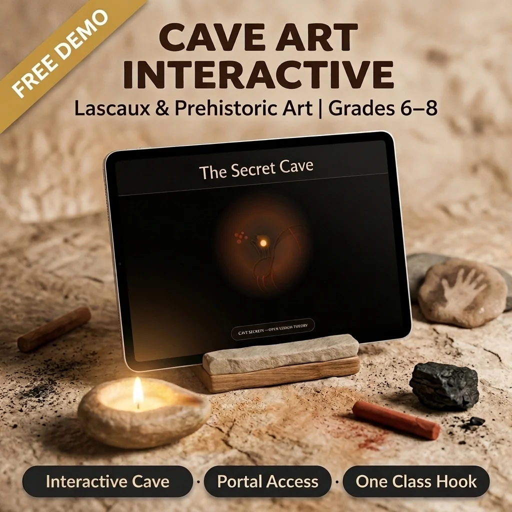 FREE Cave Art Interactive | Lascaux & Prehistoric Art | Grades 6-8