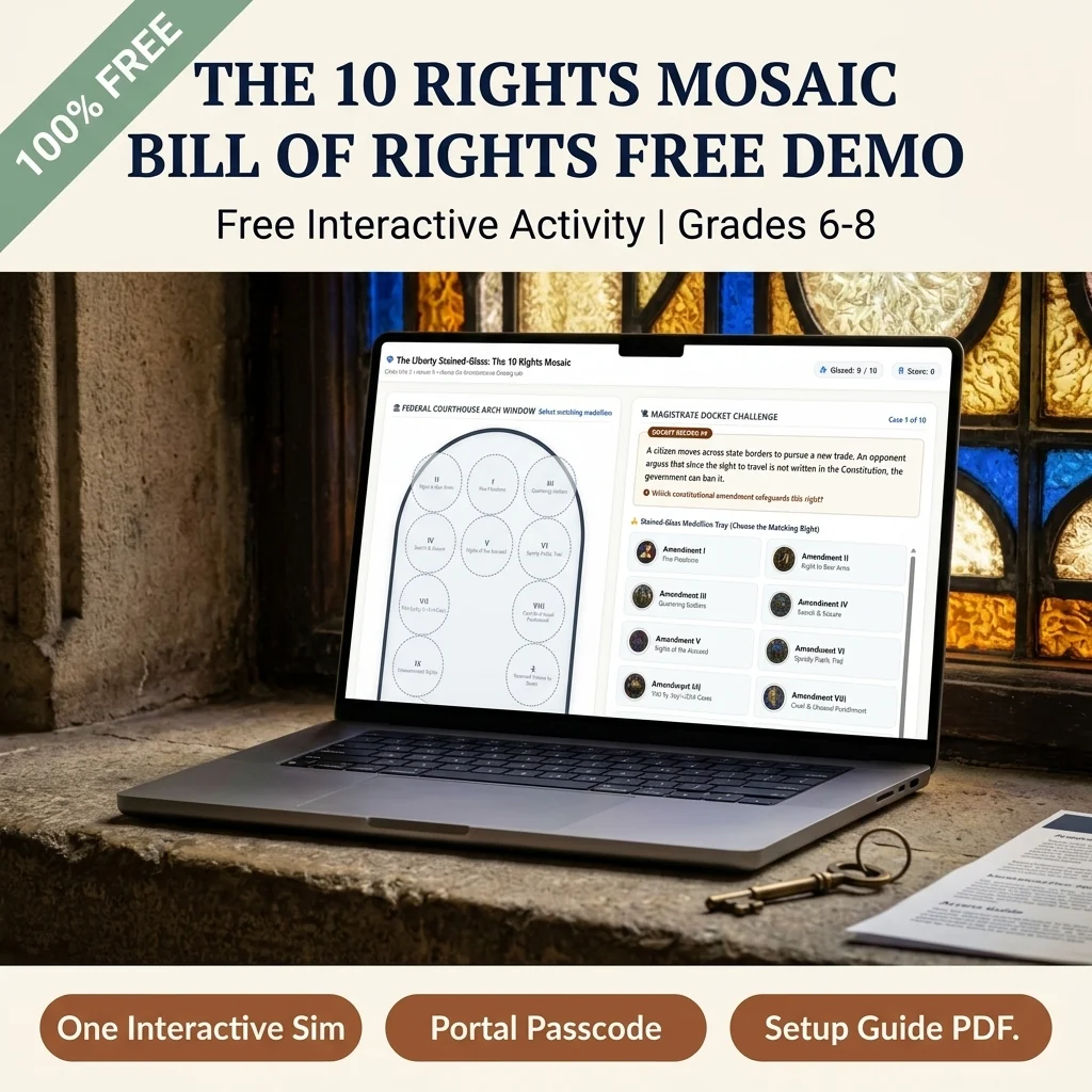 FREE Bill of Rights | Interactive Civics Activity Grades 6-8